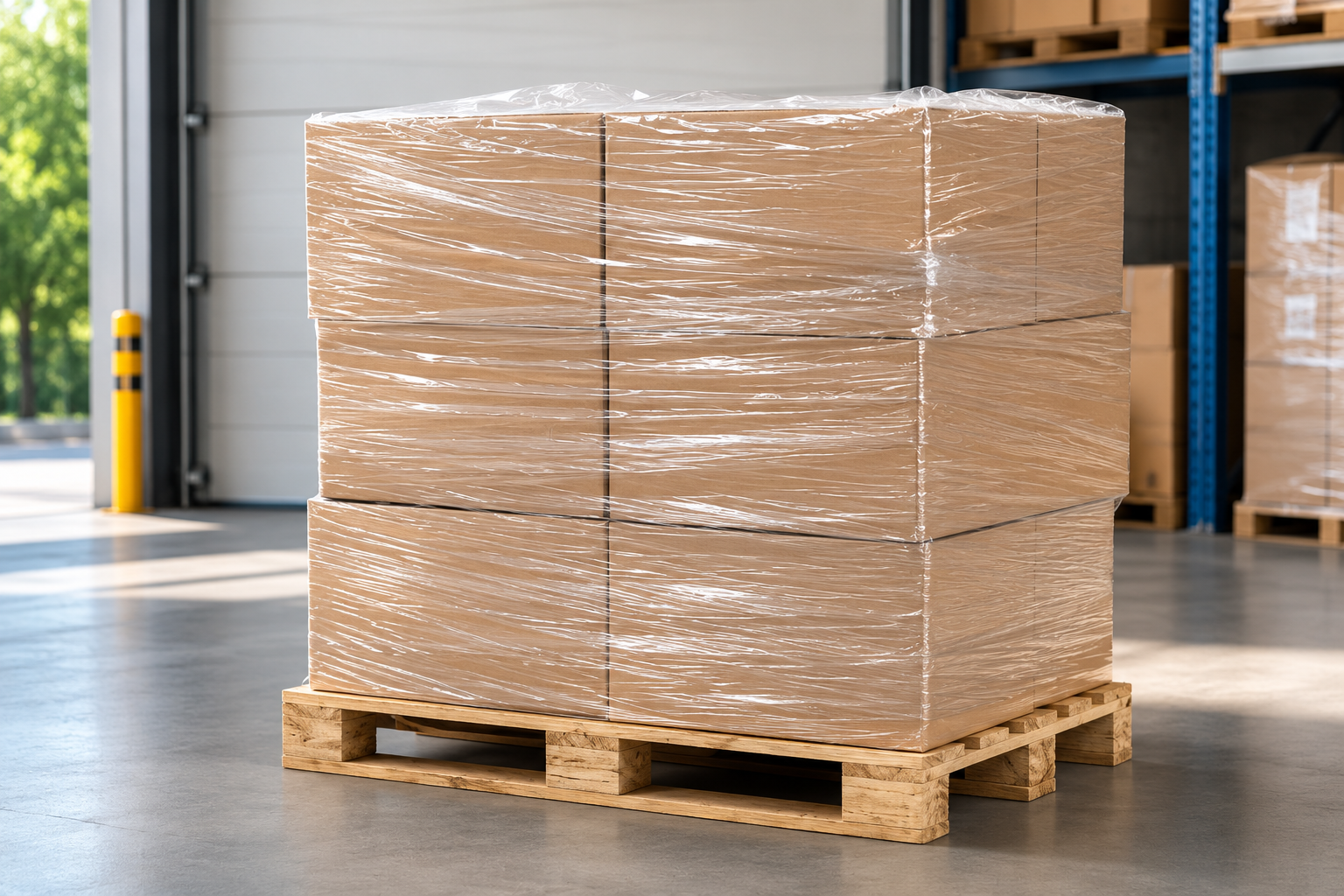 Pallet met dozen